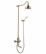 Душевая система LM4862B (верхний душ, ручной душ, смеситель с изливом) золото