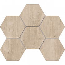 Декор 25х28,5 Мозаика Soft Wood SF02 Hexagon неполированный