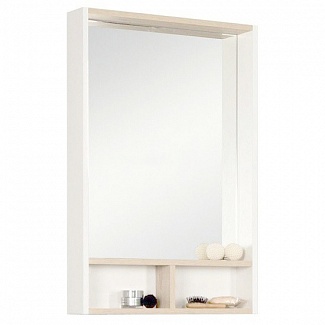 Зеркальный шкаф Йорк 55, белый/ясень фабрик 1A173202YOAV0
