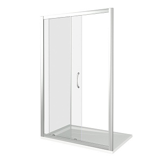 Дверь для душа LATTE WTW-110-C-WE 110х185 стекло прозрачное 5 мм, профиль белый