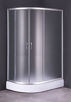 Душевой уголок асимметричный 120х80х195 CS-827A R, поддон 13 см, матовое стекло, профиль хром