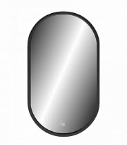 Зеркало Prime Black LED 450х800 (рама из МДФ, светодиодная подсветка, сенсорный выключатель)