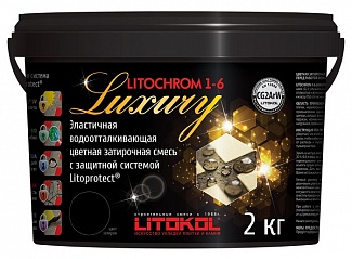 LITOCHROM LUXURY 1-6 (цементная затирочная смесь) C.640 жёлтый, ведро 2 кг