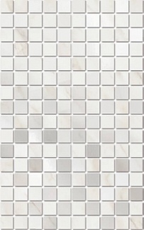 Декор 25х40 Гран Пале MM6359 белый мозаичный