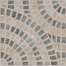 60х60 Marble-Beton Декор Круговой Тёмный лаппатированный ректифицированный