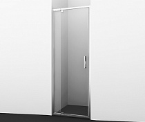 Дверь для душа Berkel 48P04 90х200 распашная, стекло прозрачное, профиль хром