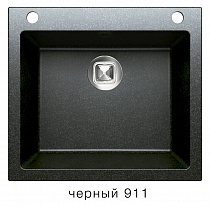 Мойка гранит Tolero Classic R-111 одинарная 555х500х200 цвет № 911 черный